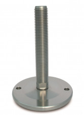Stainless steel feet – medium load – Stainless steel adjustable feet Ø 150 with holes, fixed screw with 5° tilt, medium load